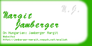 margit jamberger business card